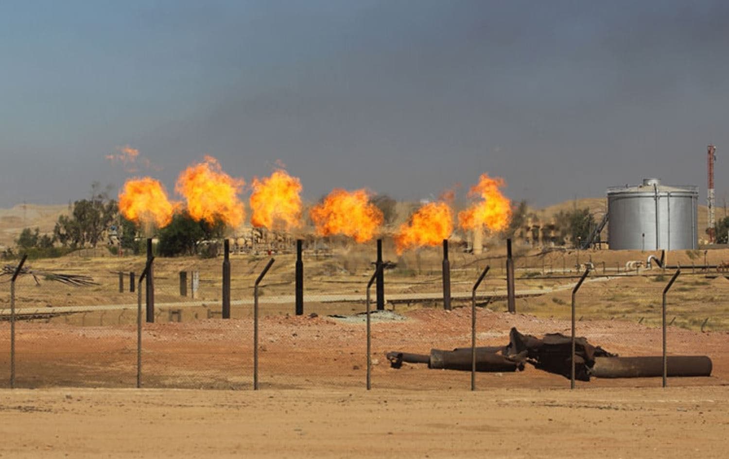 The Bai Hassan oil field in western Kirkuk. Photo: AFP