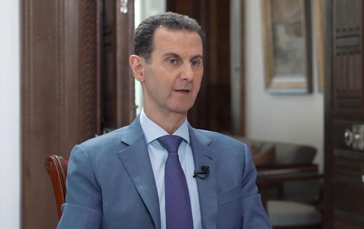 Syrian President Bashar al-Assad speaking to Sky News Arabia in an interview published on August 9, 2023. Photo: Screengrab/Sky News Arabia