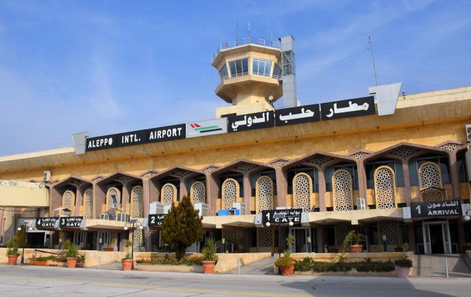 A picture taken on Feb. 19, 2020, shows a general view of the airport of the northern Syrian city of Aleppo upon the resumption of commercial flights. Photo: AFP