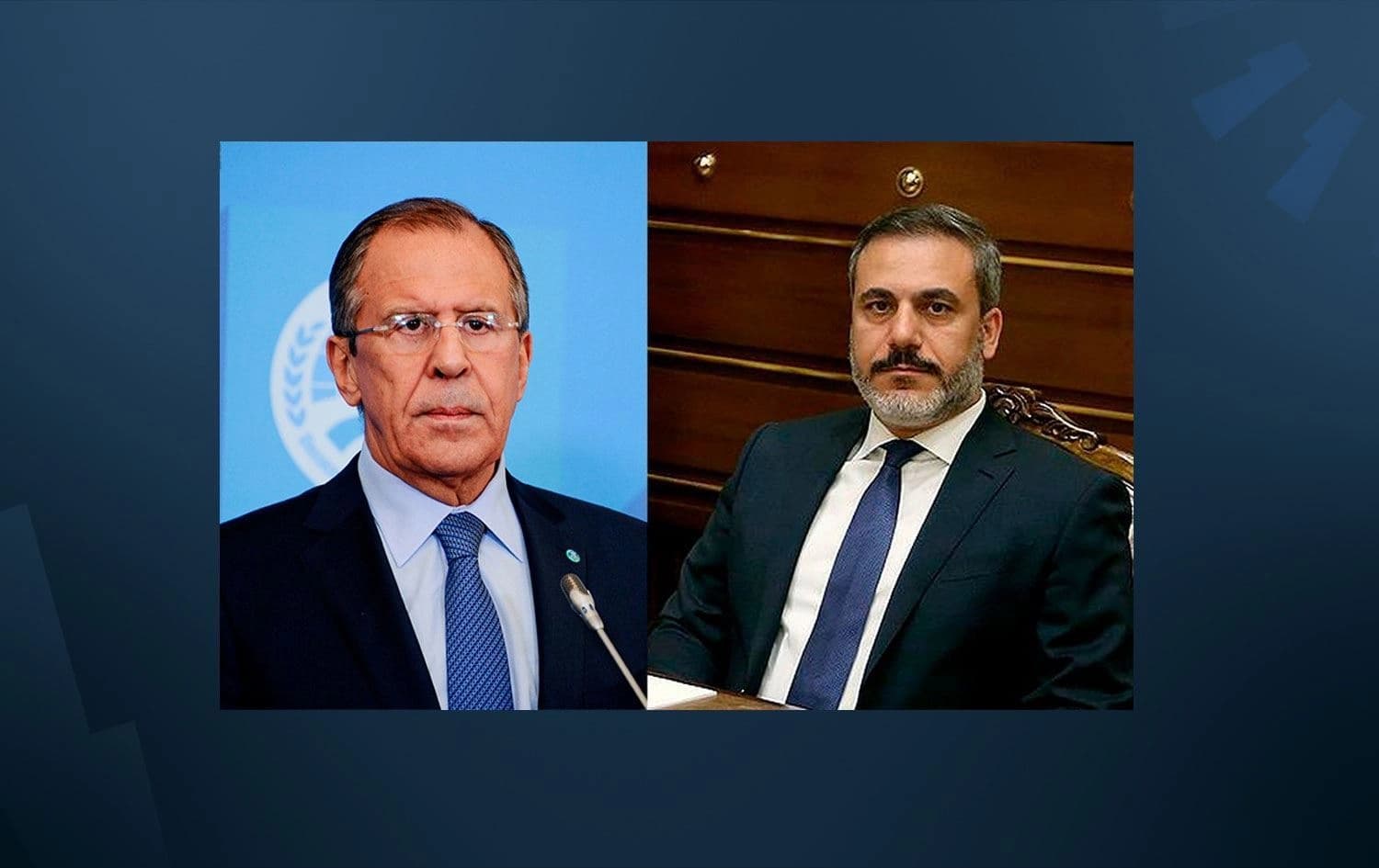 Wezîrê Karên Derve yê Rûsyayê Sergey Lavrov û Wezîrê Karên Derve yê Tirkiyeyê Hakan Fîdan