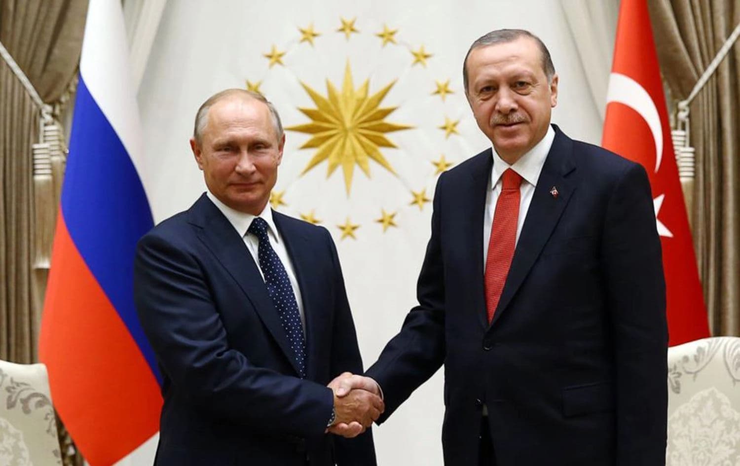 Serokê Rûsyayê Vladimir Putin û Serokkomarê Tirkiyeyê Recep Tayyîp Erdogan 