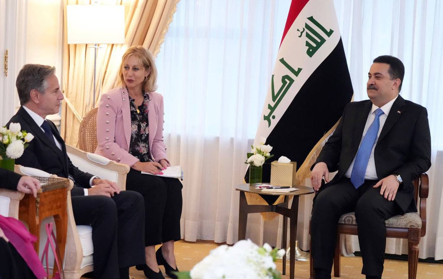 US Secretary of State Anthony Blinken and Iraqi Prime Minister Mohammed Shia’ al-Sudani meet on the sidelines of the United Nations General Assembly in New York on September 18, 2023. Photo: PM Sudani’s office