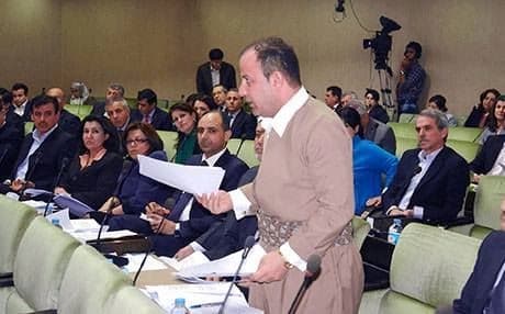 Burham Rashid, pictured here while still a member of the Kurdish parliament.