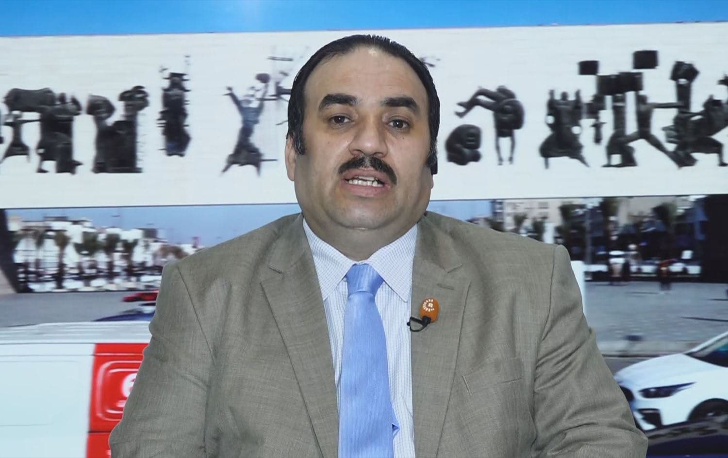 Hussein Allawi, security advisor to Iraqi Prime Minister Mohammed Shia' al-Sudani, in an interview with Rudaw on September 23, 2023. Photo: Rudaw