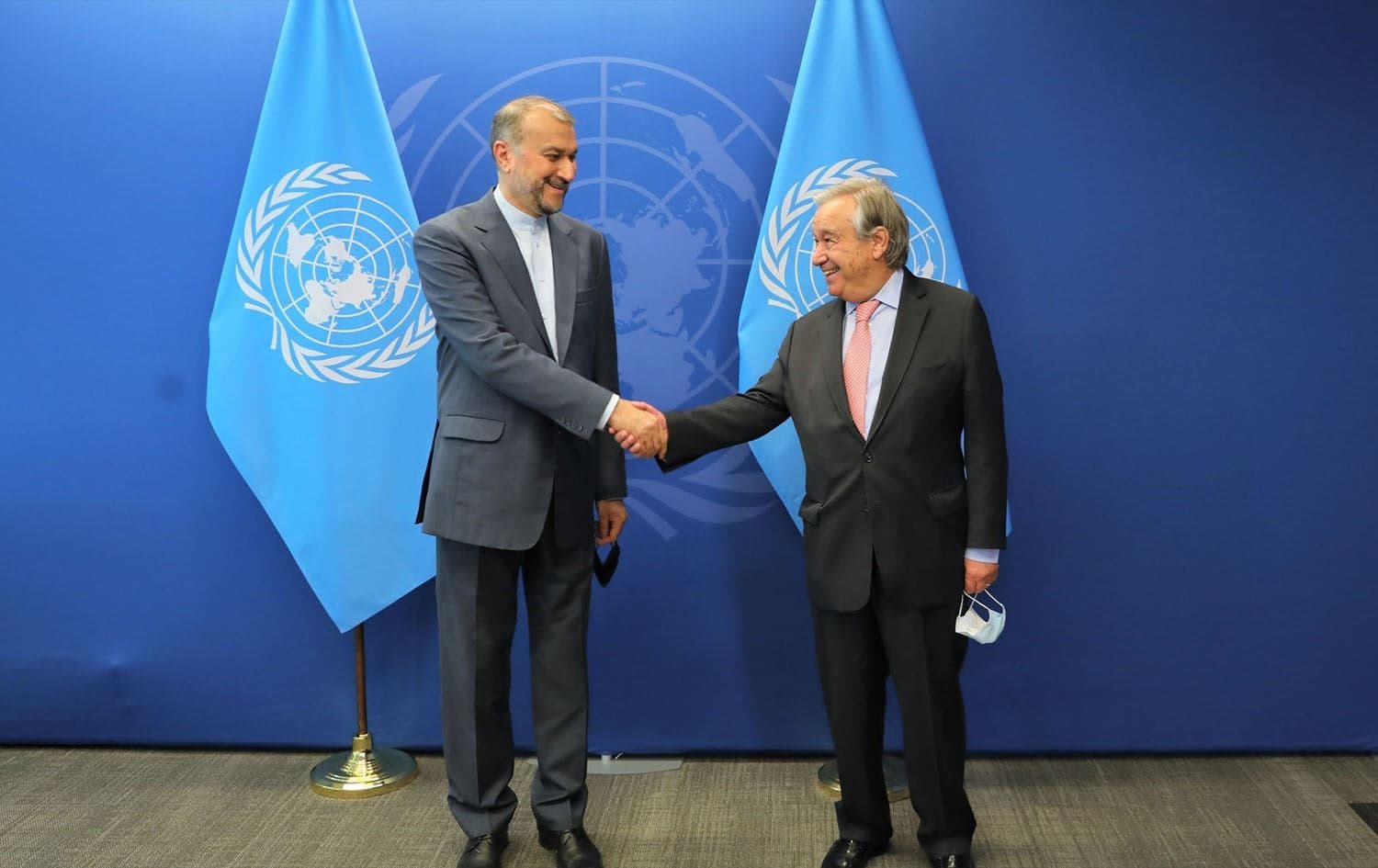 Iranian Foreign Minister Hossein Amir-Abdollahian (left) and UN Secretary-General Antonio Guterres meeting on the sidelines of the UN General Assembly in New York City on September 23, 2023. Photo: IRNA