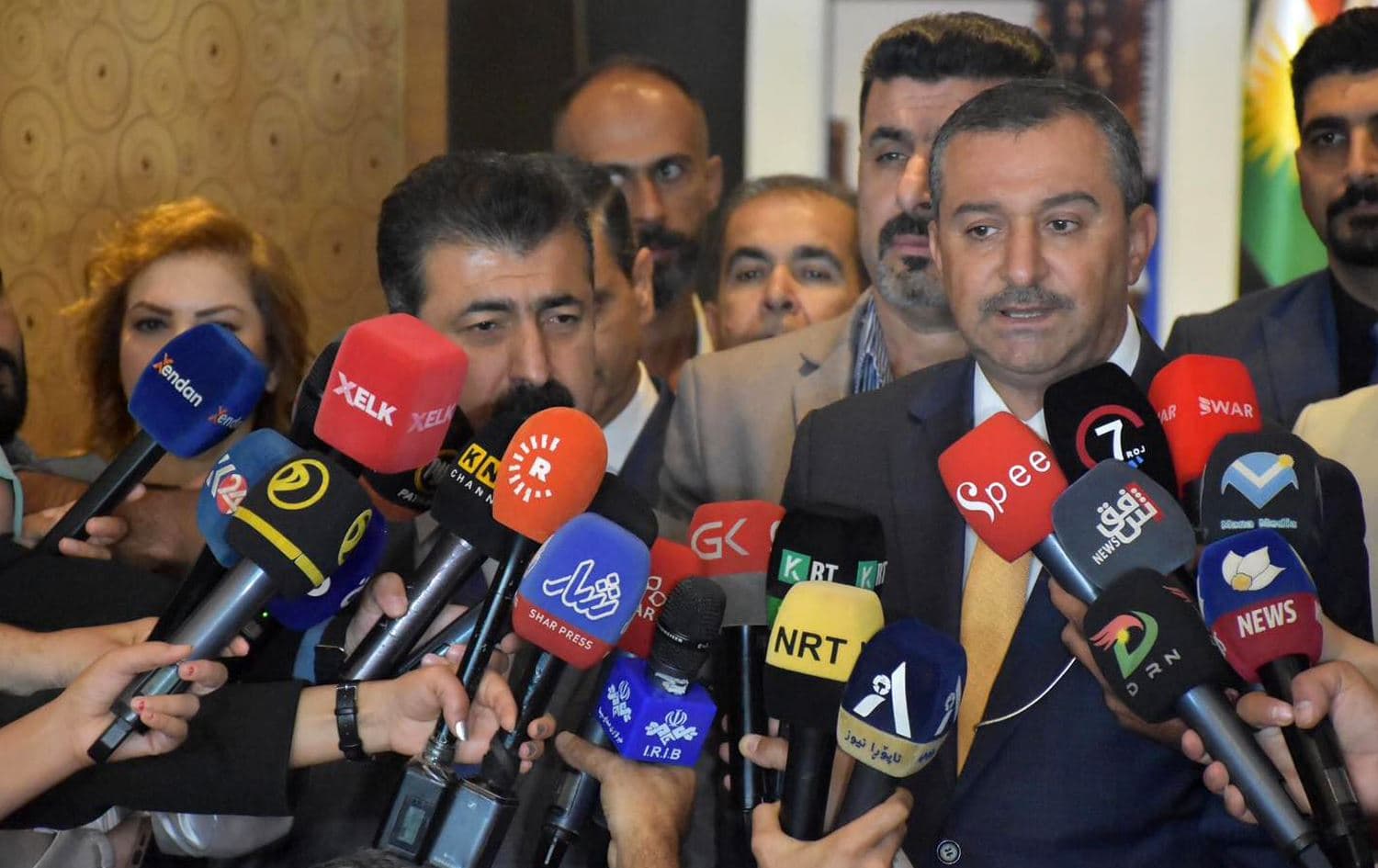 Sulaimani Governor Haval Abubakir in a press conference in Sulaimani on September 24, 2023. Photo: Dr.Haval Abubaker/Facebook