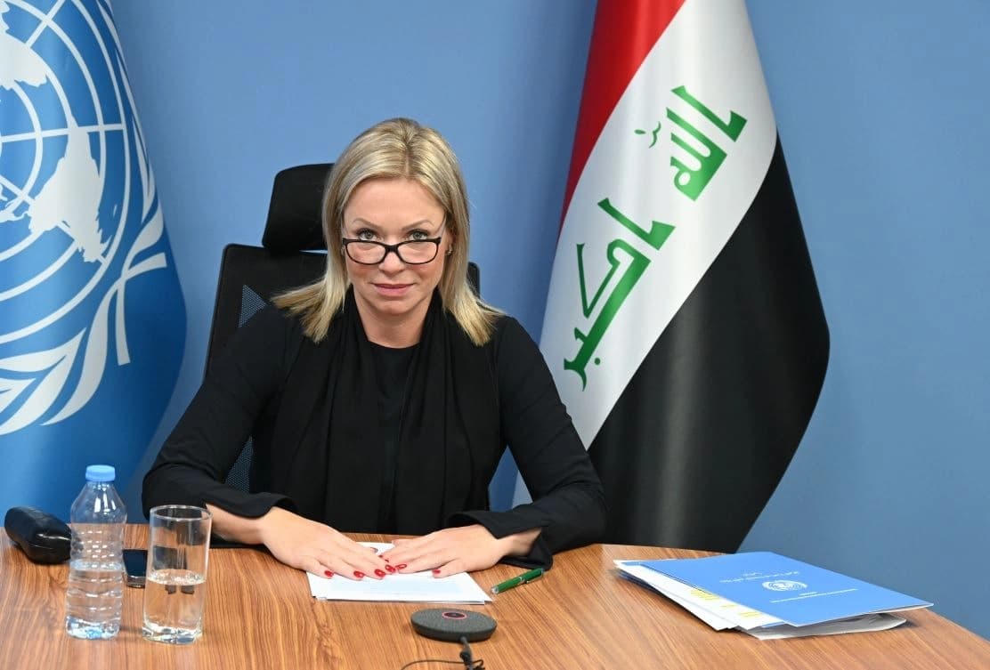 UNAMI Jeanine Hennis-Plasschaert breafing UN Security Council on October 10, 2023. Photo: UNAMI 