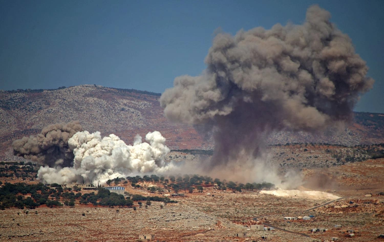 A Russian airstrike in northwest Syria. File photo: AP