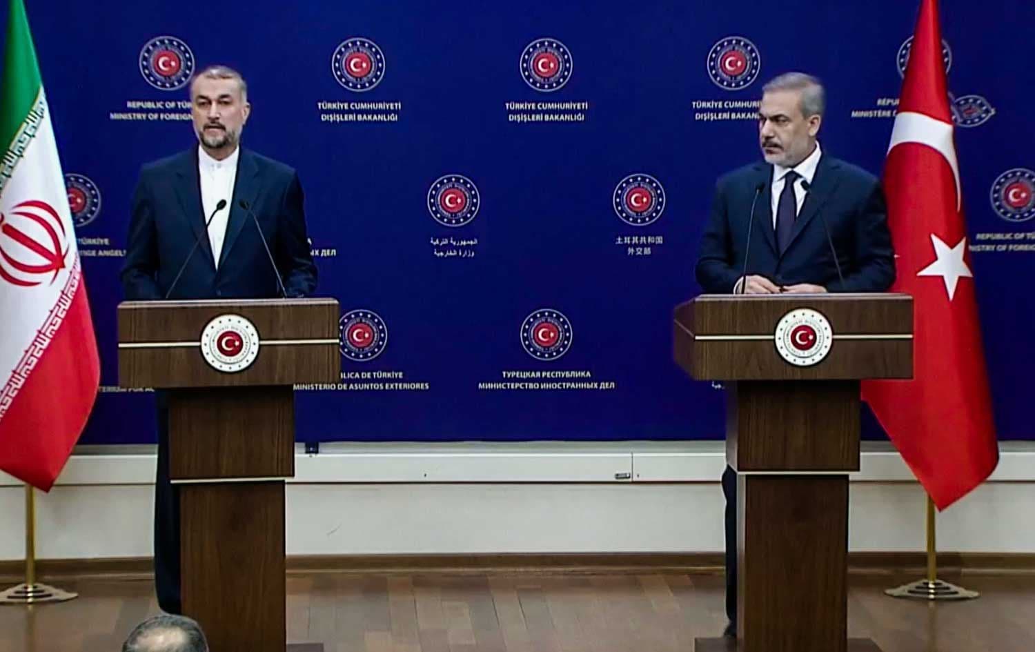 Türkiye Dışişleri Bakanı Hakan Fidan ve İran Dışişleri Bakanı Hüseyin Emir Abdullahiyan 