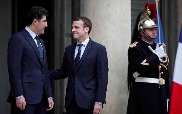 Foto: Kürdistan Bölgesi Başkanı Neçirvan Barzani ile Fransa Cumhurbaşkanı Emmanuel Macron