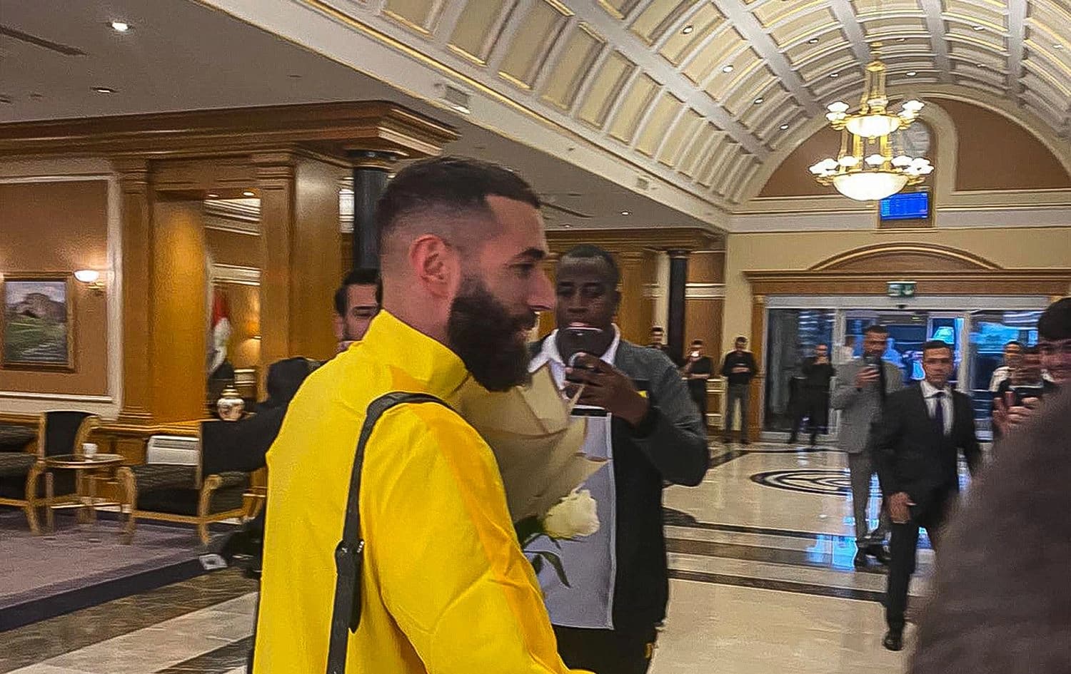 karim Benzema in Erbil on November 4, 2023. Photo: Rudaw