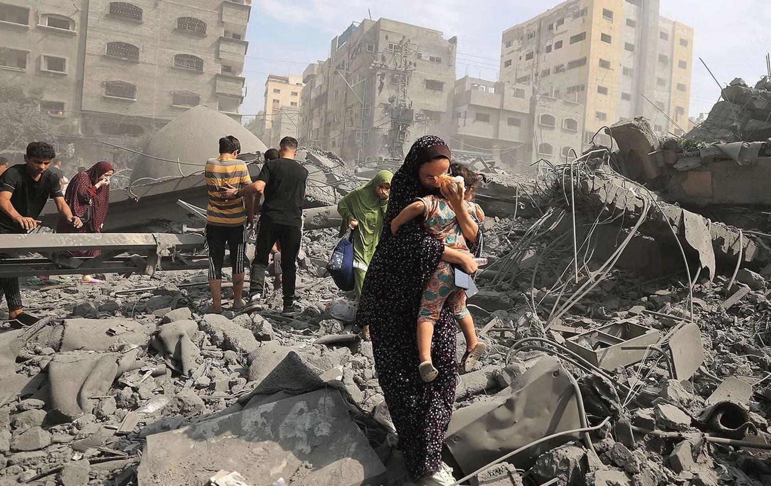 Kêliyên piştî bombebaranê li Xezeyê / Wêne: AFP