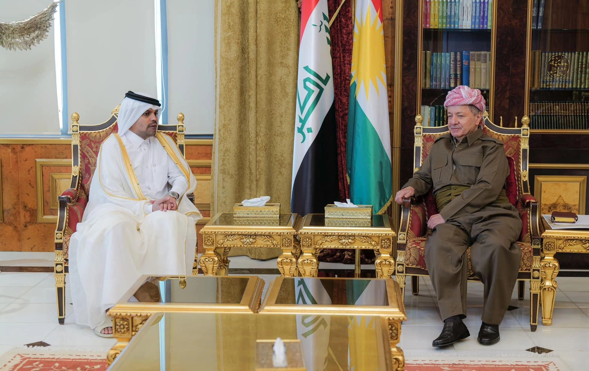 Serok Barzanî yekem Konsulê Qeterê yê Herêma Kurdistanê qebûl kir