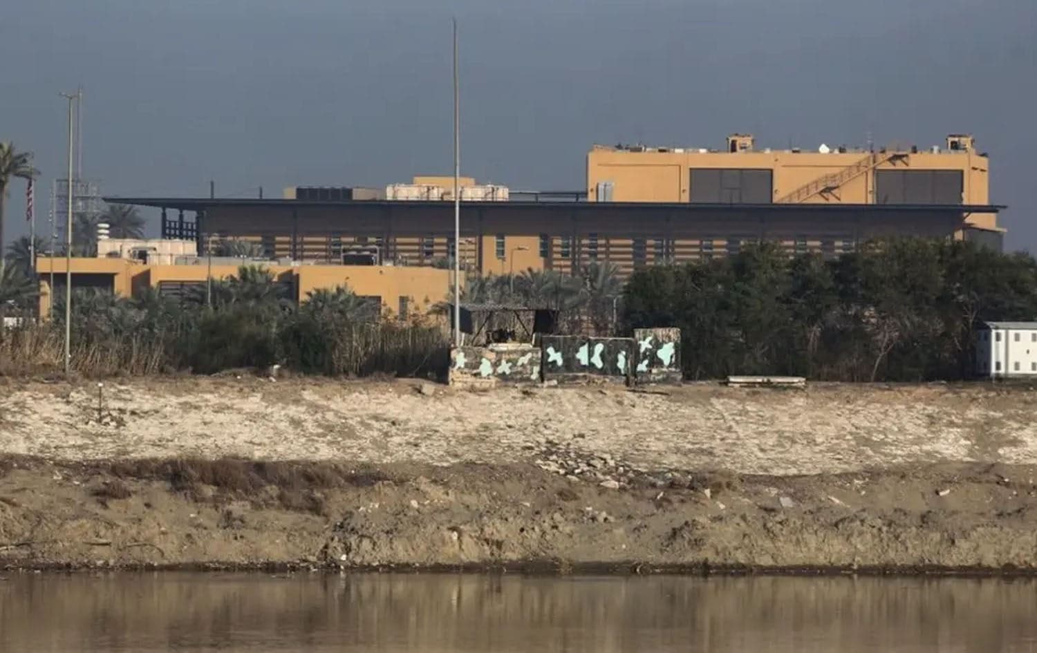 A general view shows the US embassy across the Tigris river in Iraq's capital Baghdad on January 3, 2020. File photo: AFP
