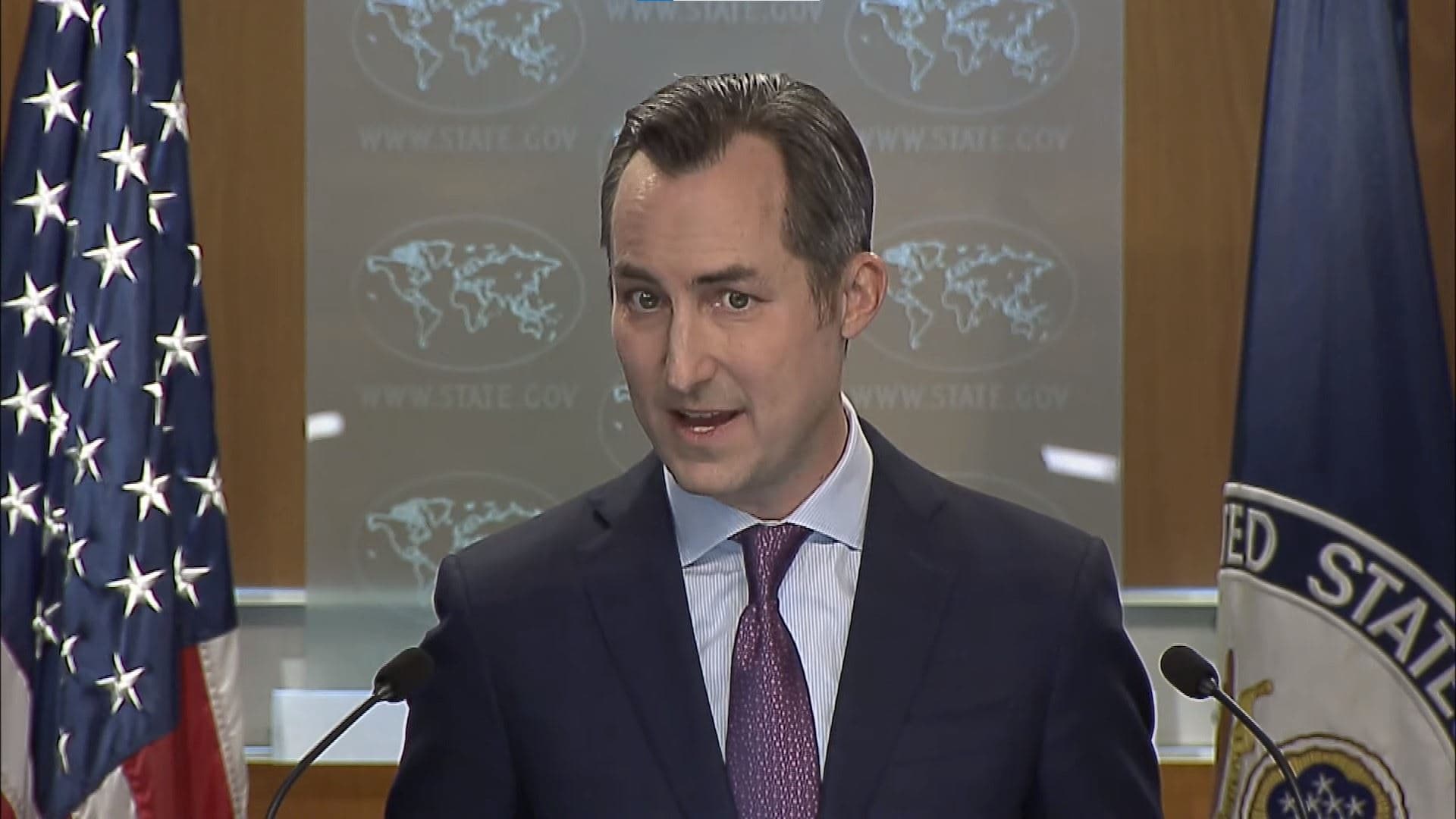 US Department of State Spokesperson Matthew Miller speaking to reporters on January 3, 2024. Photo: handout 