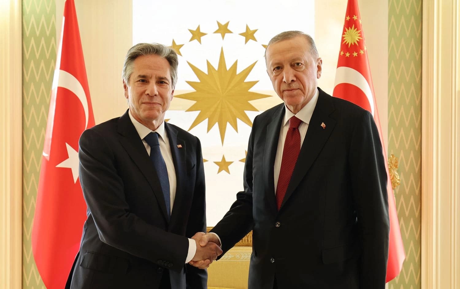ürkiye Cumhurbaşkanı Recep Tayyip Erdoğan, ABD Dışişleri Bakanı Antony Blinken'ı kabul etti / Foto: AA