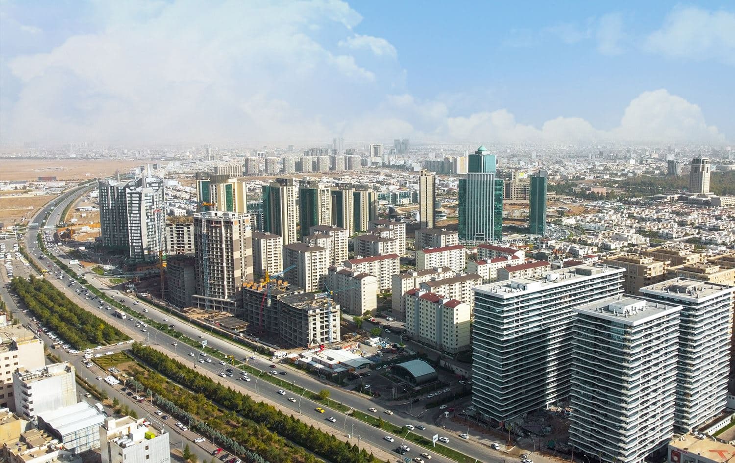 An aerial shot of several residential complexes in Erbil. Photo: Bilind T. Abdullah/Rudaw