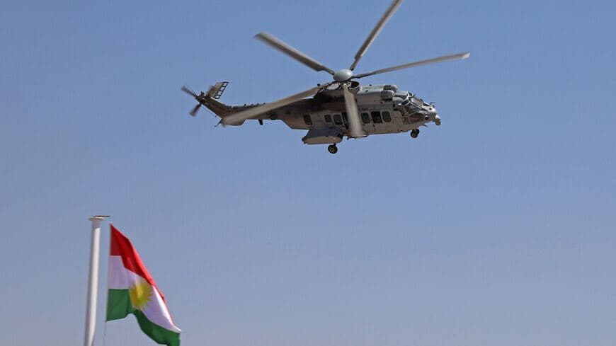US helicopter hovers in Erbil sky. Photo: AFP/file 