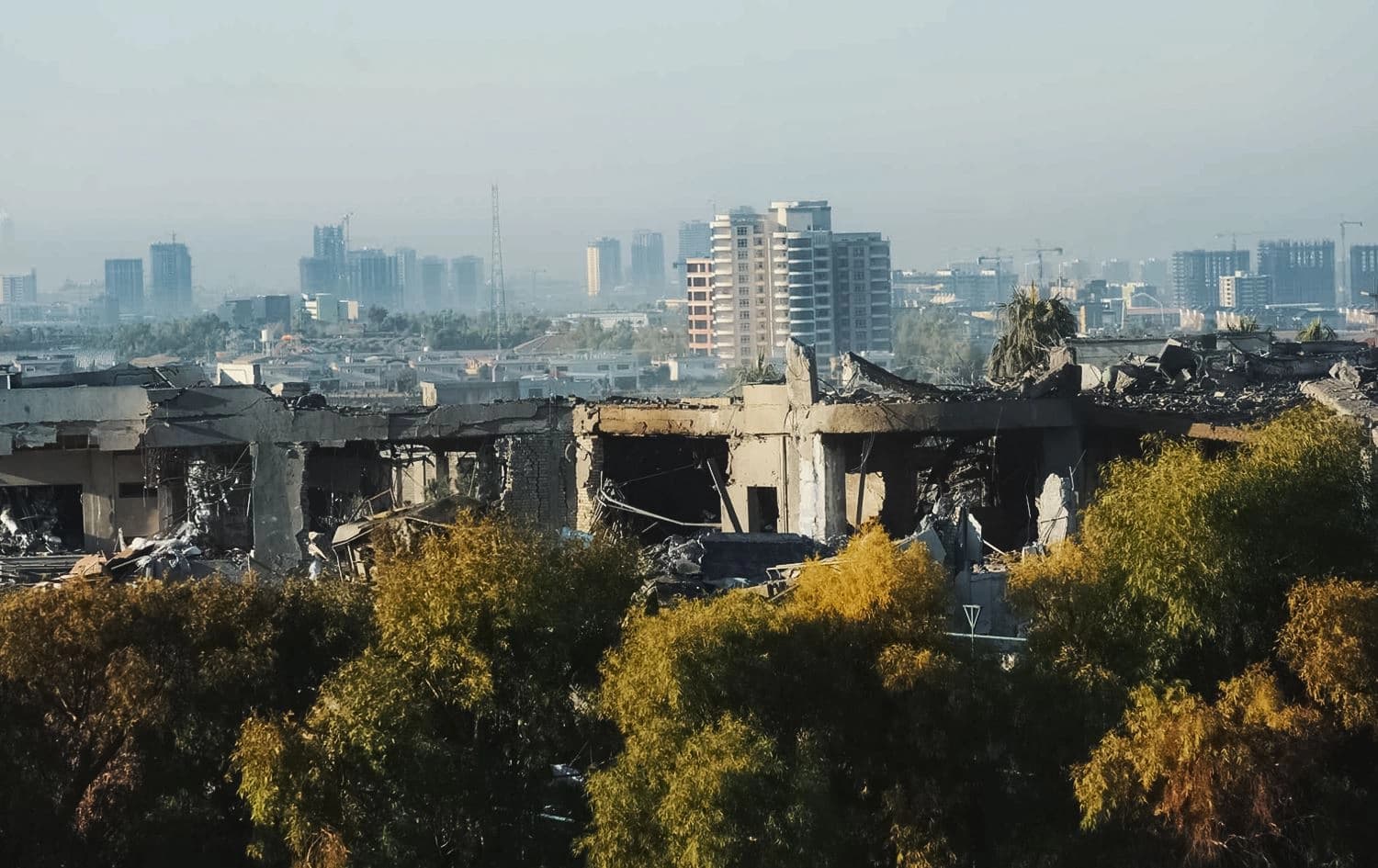 The aftermath of the deadly IRGC attack with ballistic missiles on Erbil on January 16, 2023. Photo: Bilind T. Abdullah/Rudaw