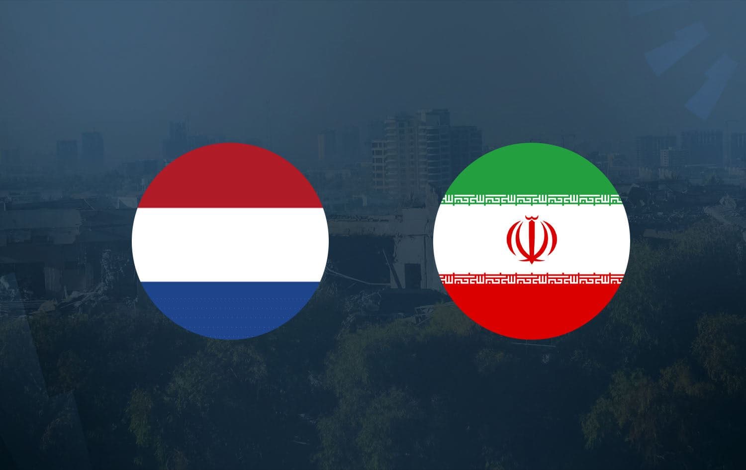 Dutch flag (left), Iranian flag, and The aftermath of the IRGC attack on Peshraw Dizayee house on January 16, 2024. Photo: Bilind T. Abdullah/Rudaw. Graphic: Rudaw