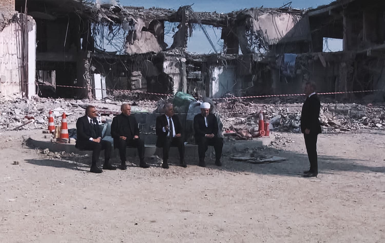 A special Rudaw broadcast hosted by Sangar Abdulrahman from the ruins of the family home that was destroyed in the attack on January 20, 2024. Photo: Rudaw