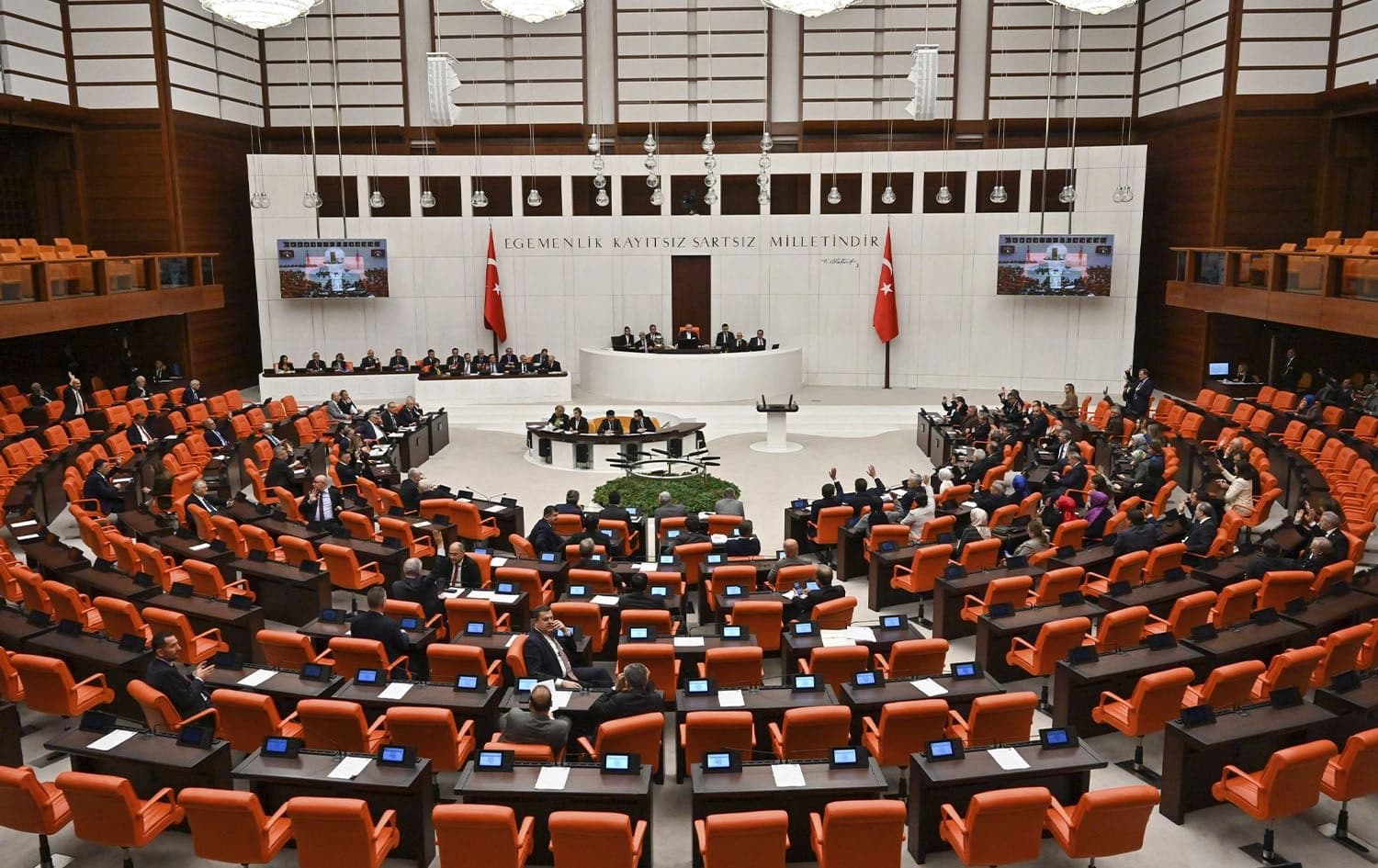 Turkish lawmakers at parliament. Photo: AP