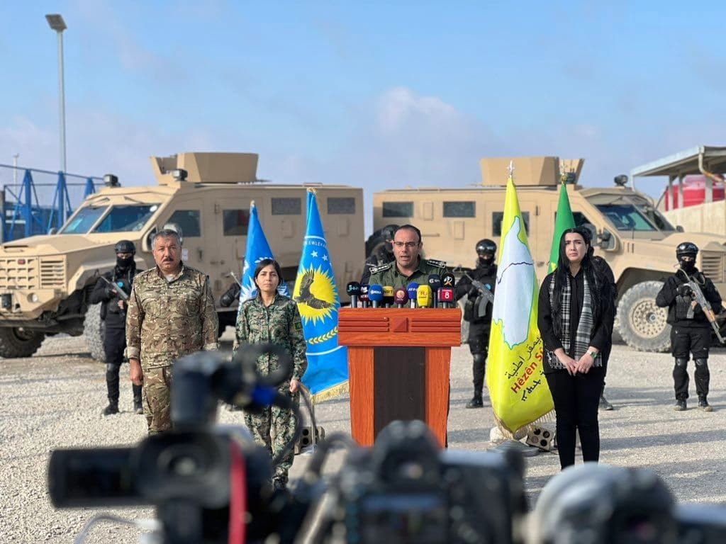 Kurdish commanders announced the launch of the third phase of an anti-ISIS operation in Rojava on January 27, 2024. Photo: SDF