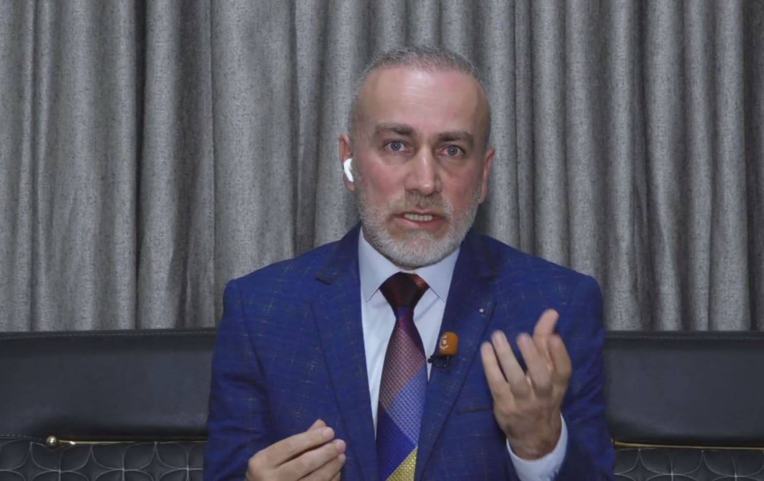 Jamal Kochar, member of the Iraqi parliament, speaking to Rudaw on January 30, 2024. Photo: Rudaw
