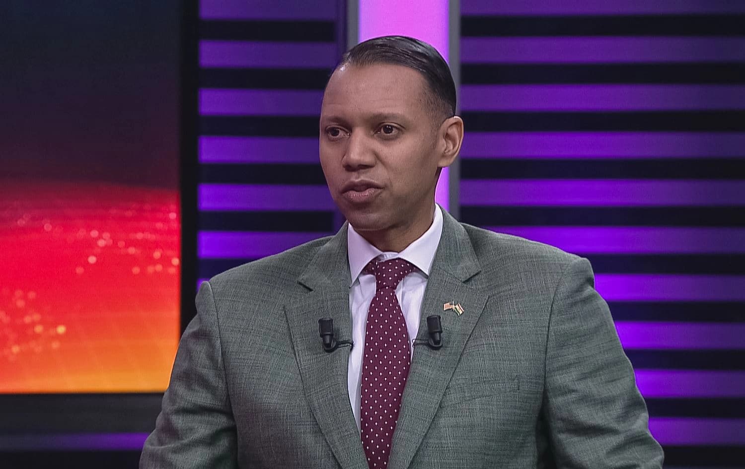 APIKUR spokesperson Myles Caggins speaking to Rudaw on 31 January, 2024