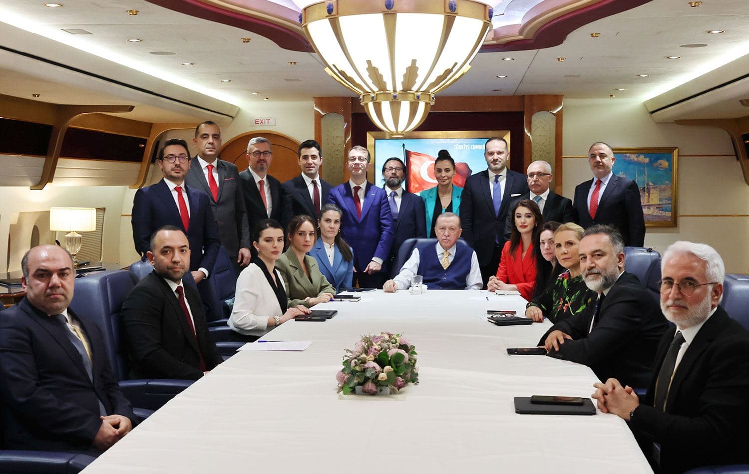 Erdoğan uçakta gazetecilerin sorularını cevapladı / AA