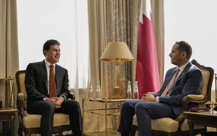 Foto: Kürdistan Bölgesi Başkanı Neçirvan Barzani ile Katar Başbakanı Muhammed bin Abdulrahman bin Cassim El Sani / 60. Münih Güvenlik Konferansı (MSC) - Almanya Münih