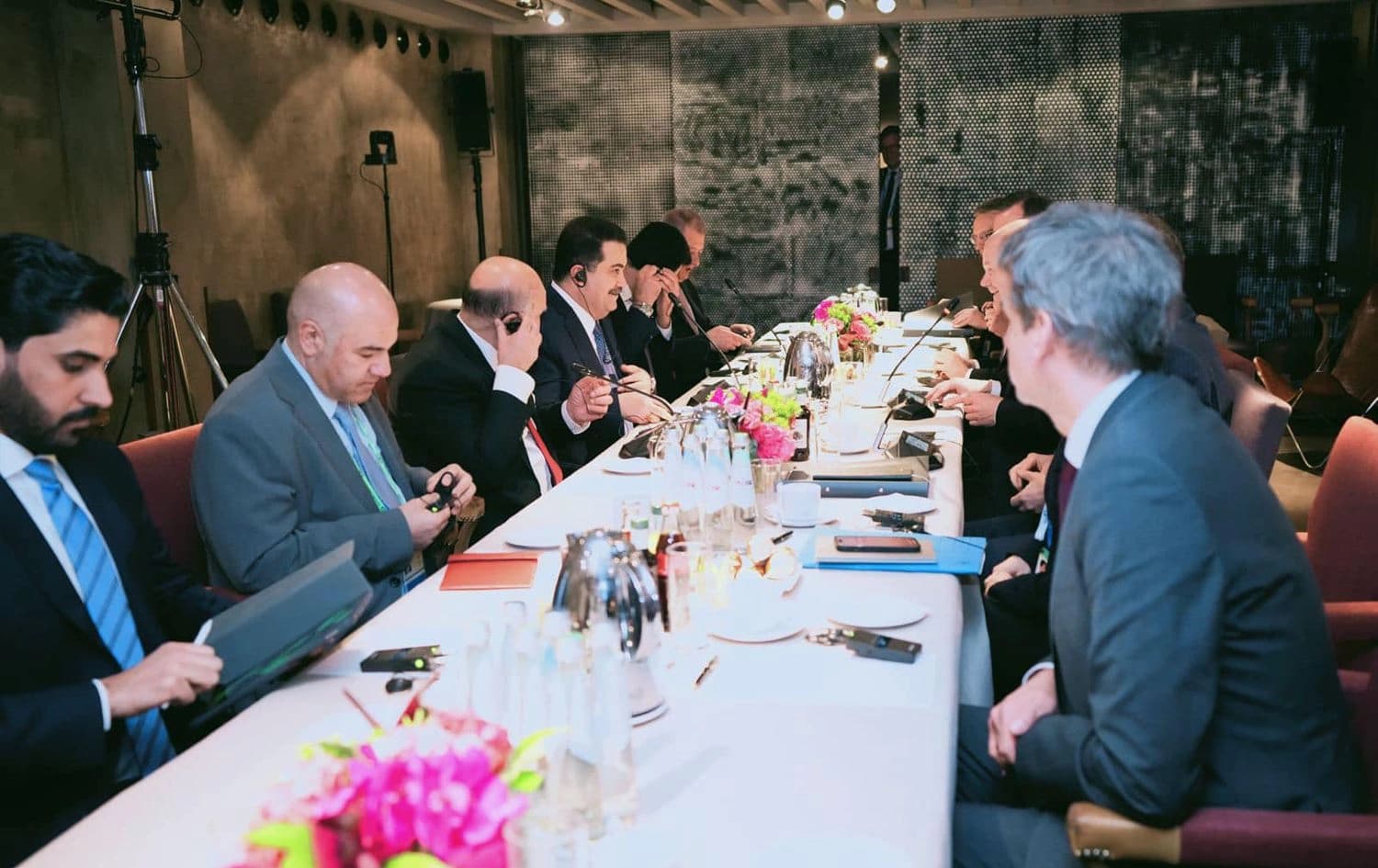 Iraqi Prime Minister Mohammed Shia’ al-Sudani during a meeting with Germany's Chancellor Olaf Scholz in Munich on February 17, 2024. Photo: PM Sudani’s office