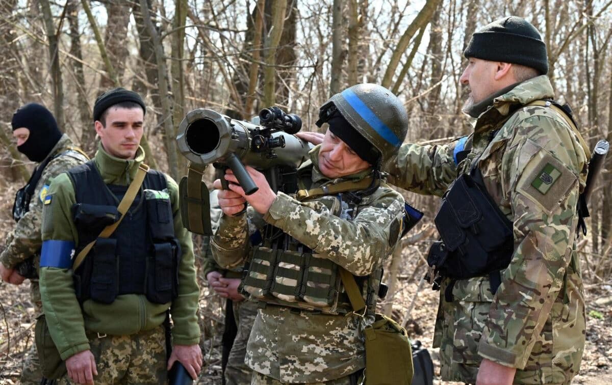 ژمارەیەک سەربازی ئۆکراینی. وێنە: AFP