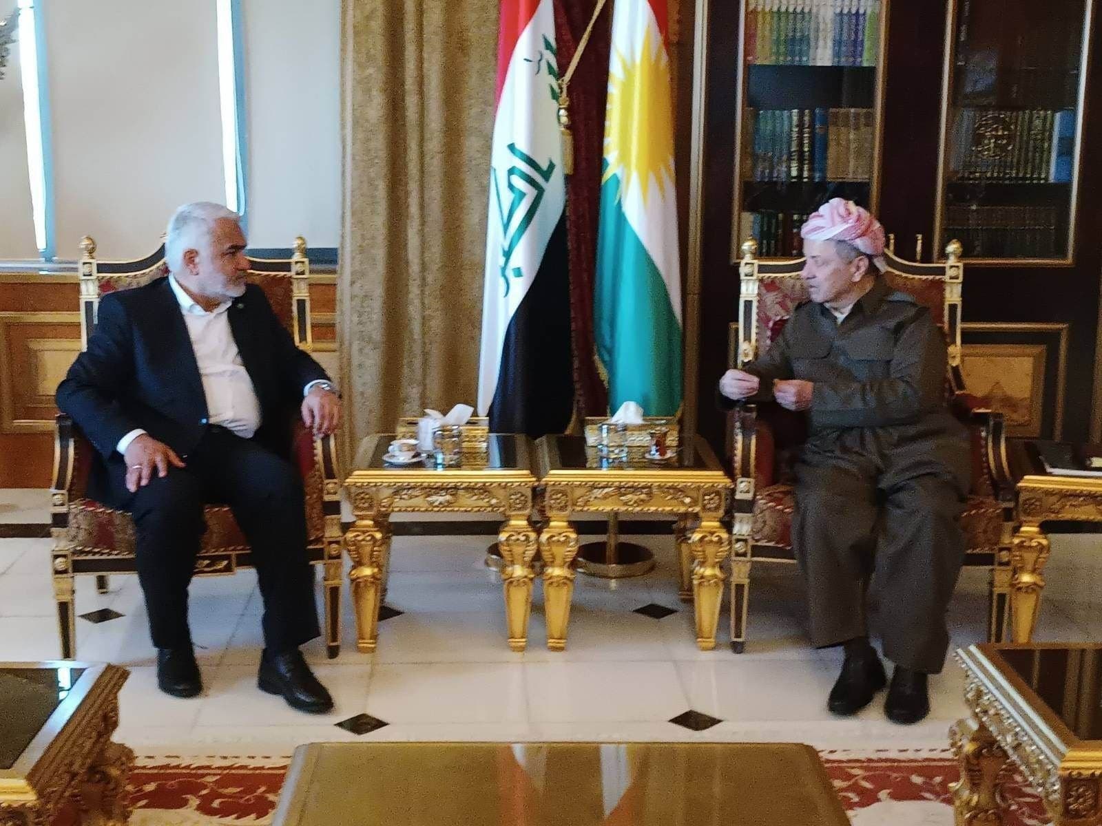  HÜDA PAR Genel Başkanı Zekeriya Yapıcıoğlu ve Başkan Mesud Barzani görüşmesinden 