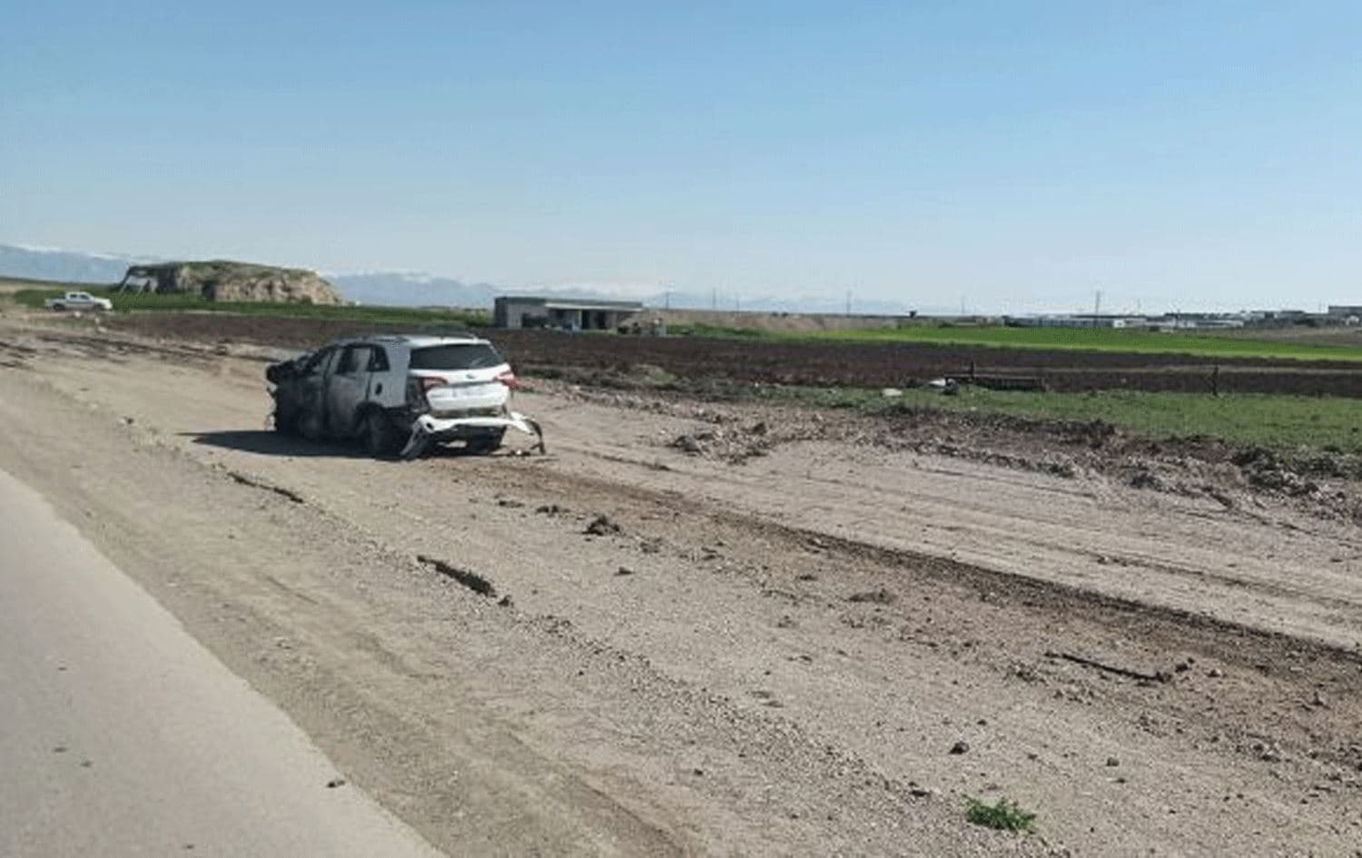 Vurulan araçlardan biri / North Press
