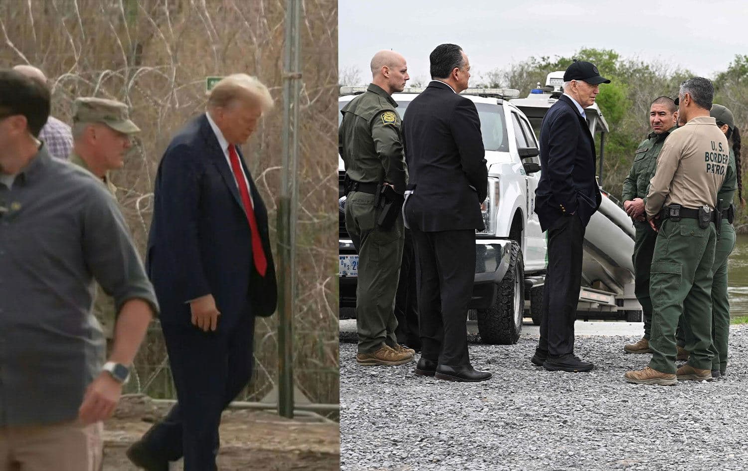 Trump ve Biden aynı gün Texas'ı ziyaret etti