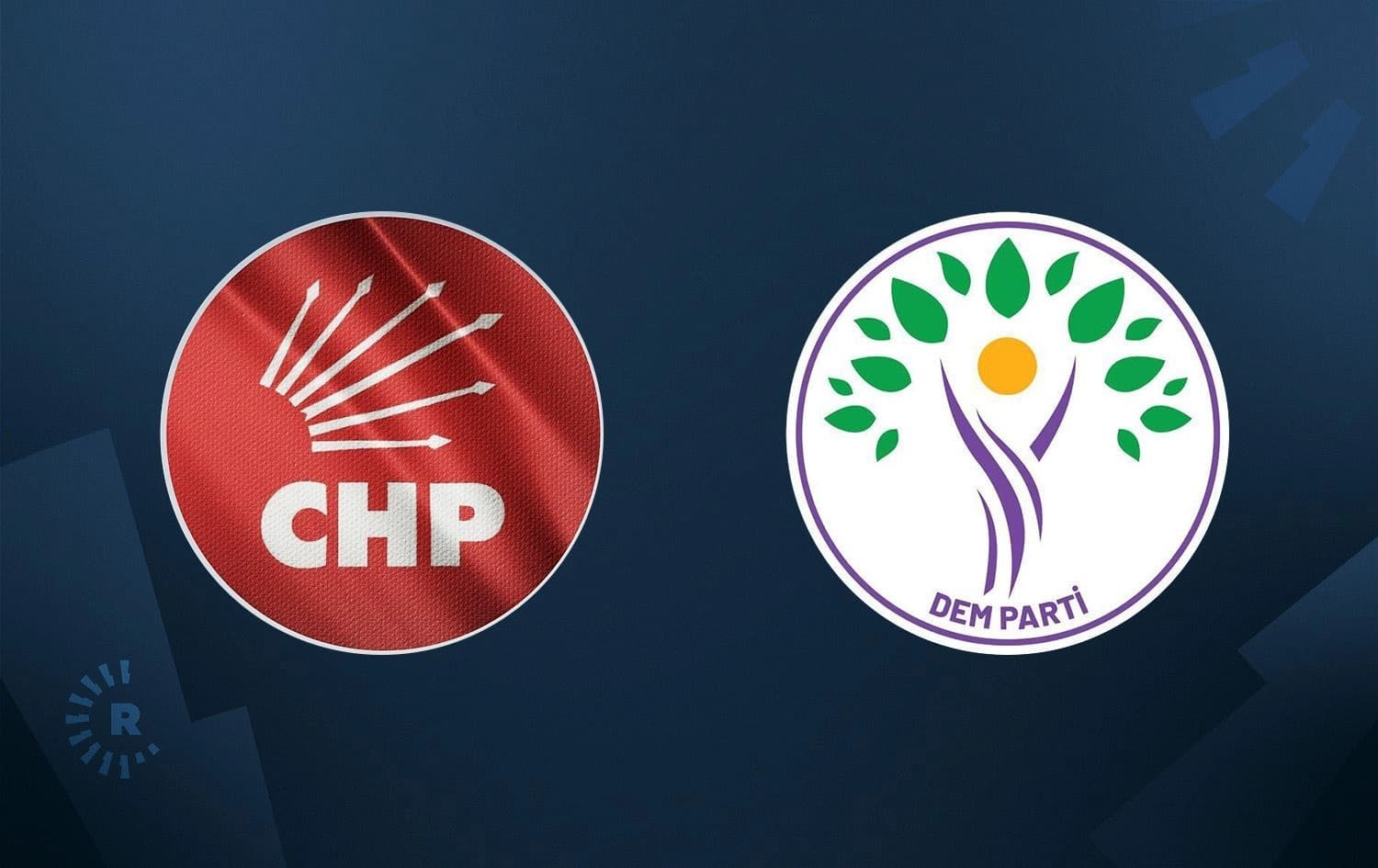 Logoyên CHP û DEM Partiyê / Wêne: Rûdaw Grafîk