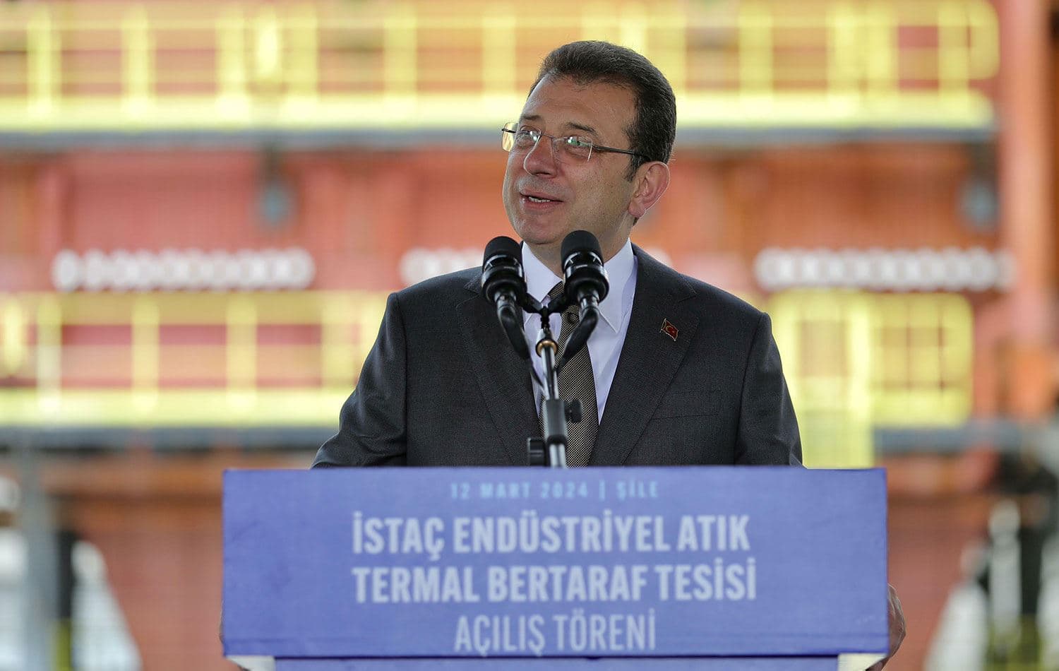 İstanbul Büyükşehir Belediye (İBB) Başkanı Ekrem İmamoğlu, İSTAÇ Şile Endüstriyel Atık Termal Bertaraf Tesisi’nin açılışını gerçekleştirdi. / AA