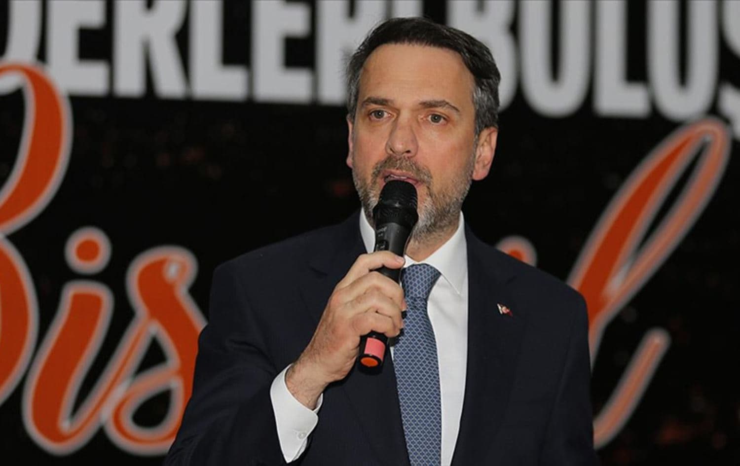 Alparslan Bayraktar, Turkish energy and natural resources minister, speaking at an event in Diyarbakir on March 14, 2024. Photo: AA