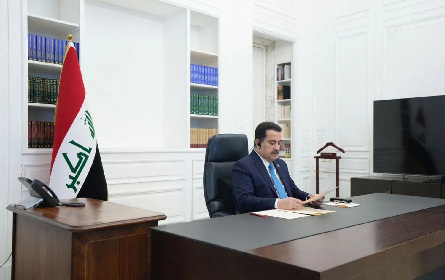 Iraqi Prime Minister Mohammed Shia' al-Sudani on March 20, 2024. Photo: Sudani's office