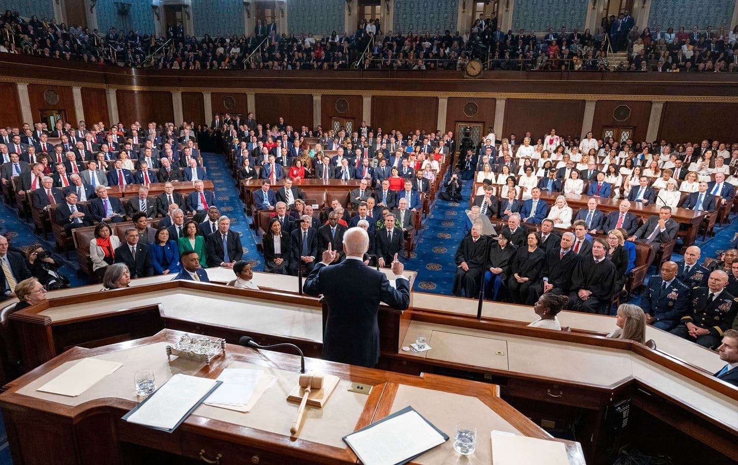 24 Mart 2024'te ABD kongresinde Joe Biden senatörlere hitap ediyor Foto: AFP