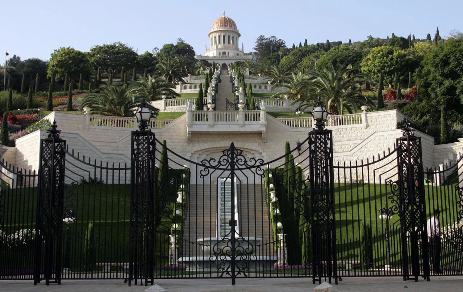 A general view of the terraced gardens of the famous Bahai World Center in Israel’s port city of Haifa. File photo: AFP