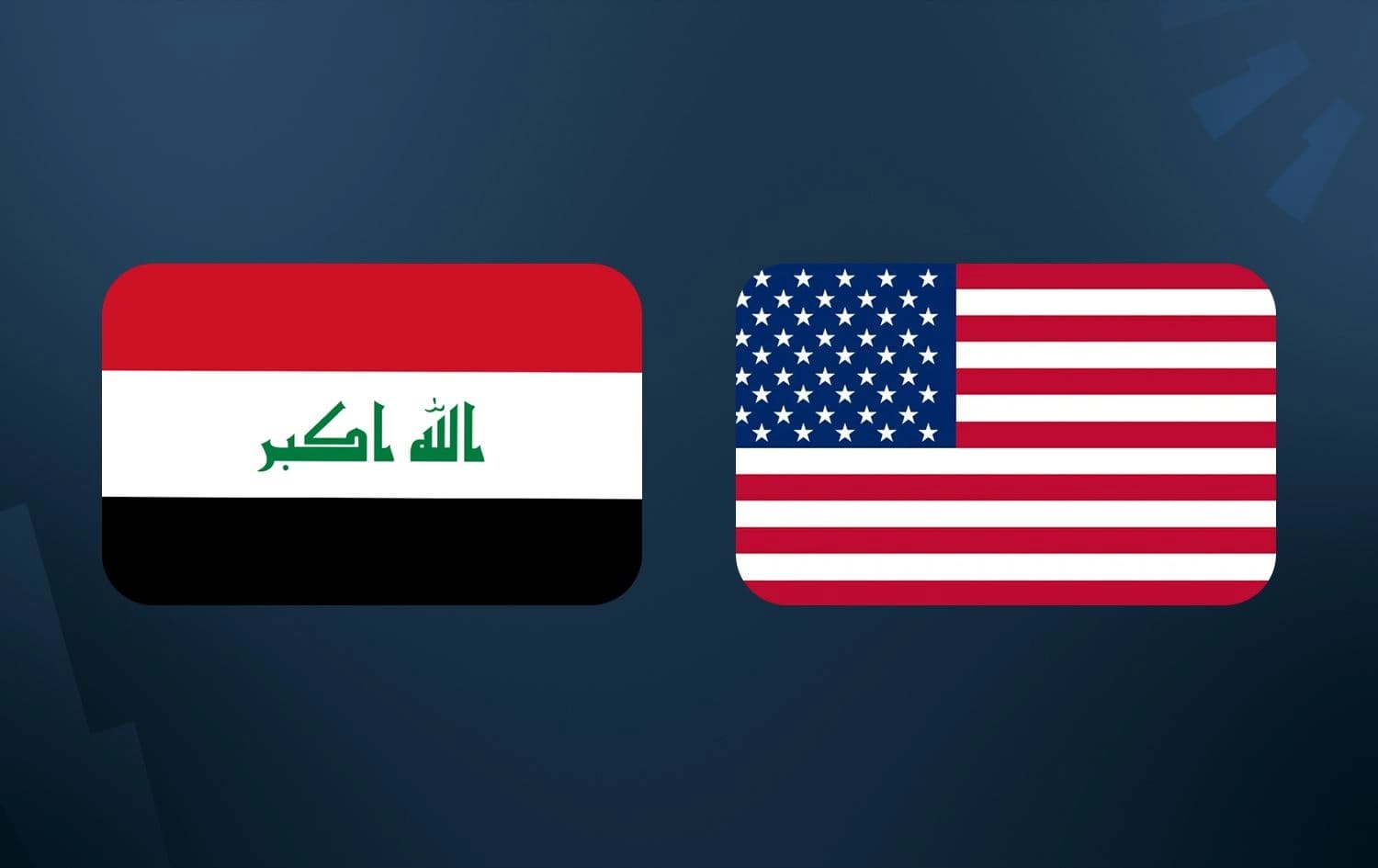 Iraq and US flags. Graphic: Rudaw