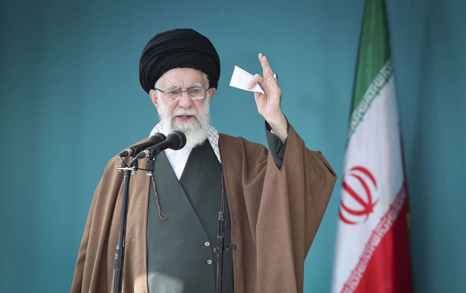 Iran’s Supreme Leader Ayatollah Ali Khamenei delivers Eid prayer sermon in Tehran on April 10, 2024. Photo: Khamenei's office