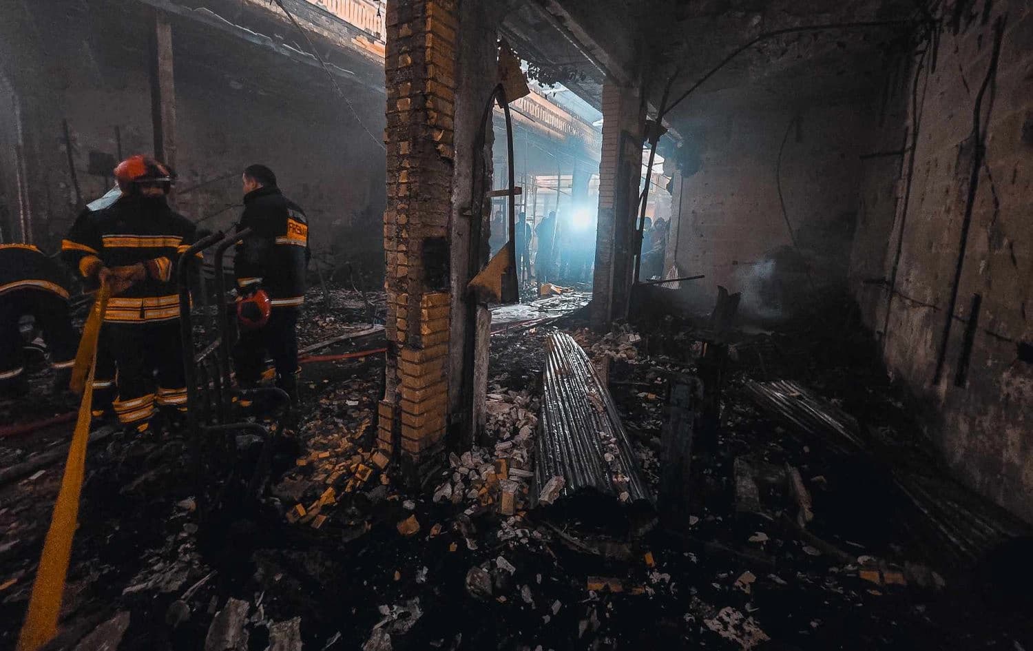 Erbil's Langa bazaar following the massive fire on April 8, 2024. Photo: Bilind T. Abdullah/Rudaw