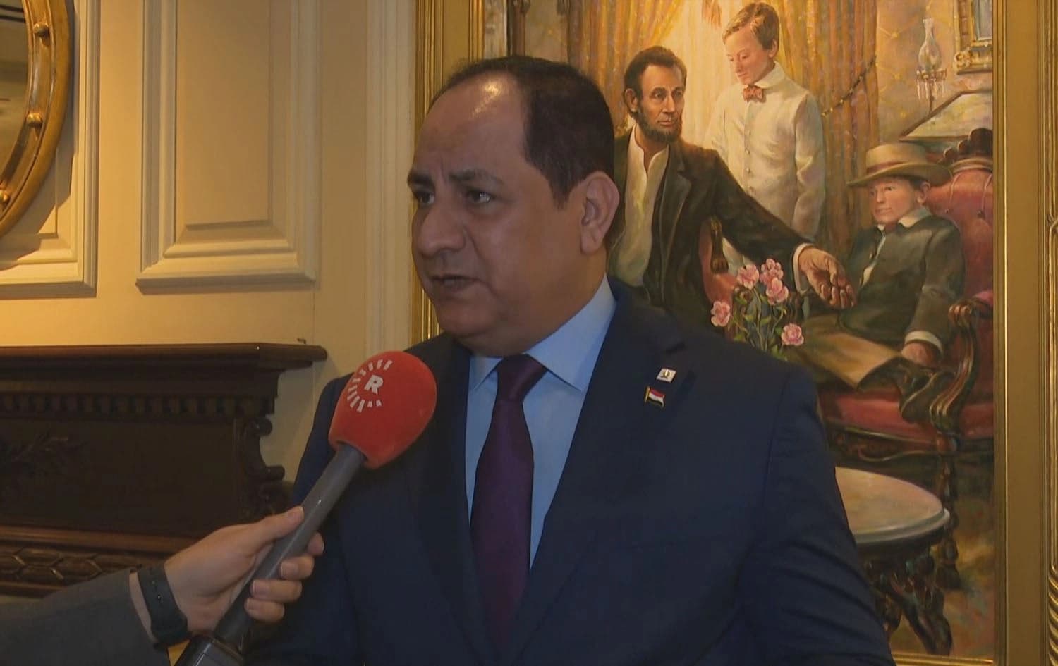 Iraqi government spokesperson Basem al-Awadi speaking to Rudaw on April 14, 2024. Photo: Rudaw