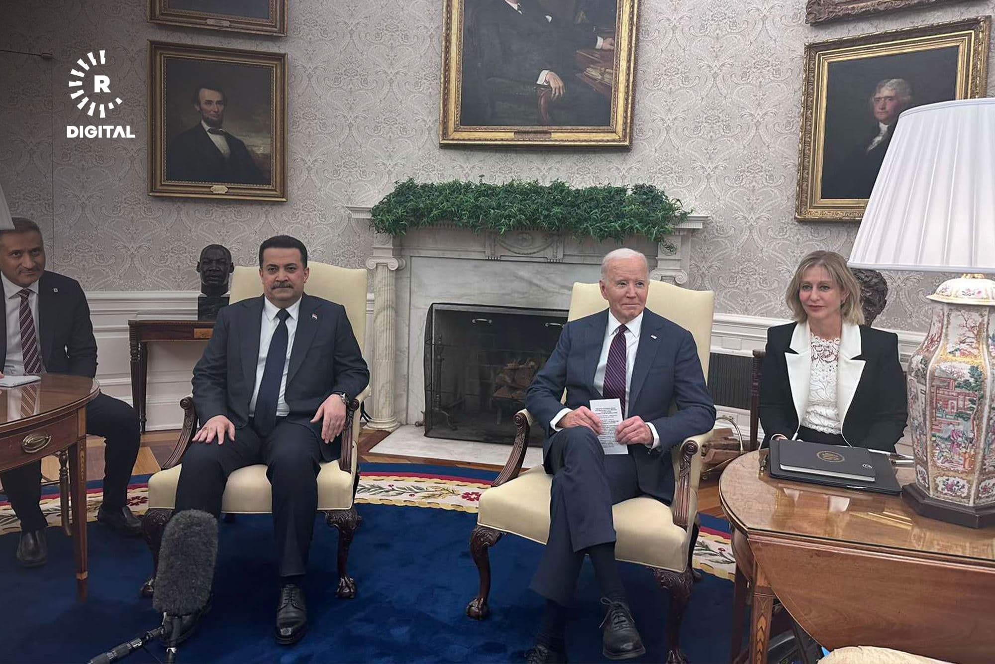 US President Joe Biden and Iraqi PM Mohammed Shia' al-Sudani meeting in the Oval Office on April 15, 2024. Photo: Diyar Kurda/Rudaw 