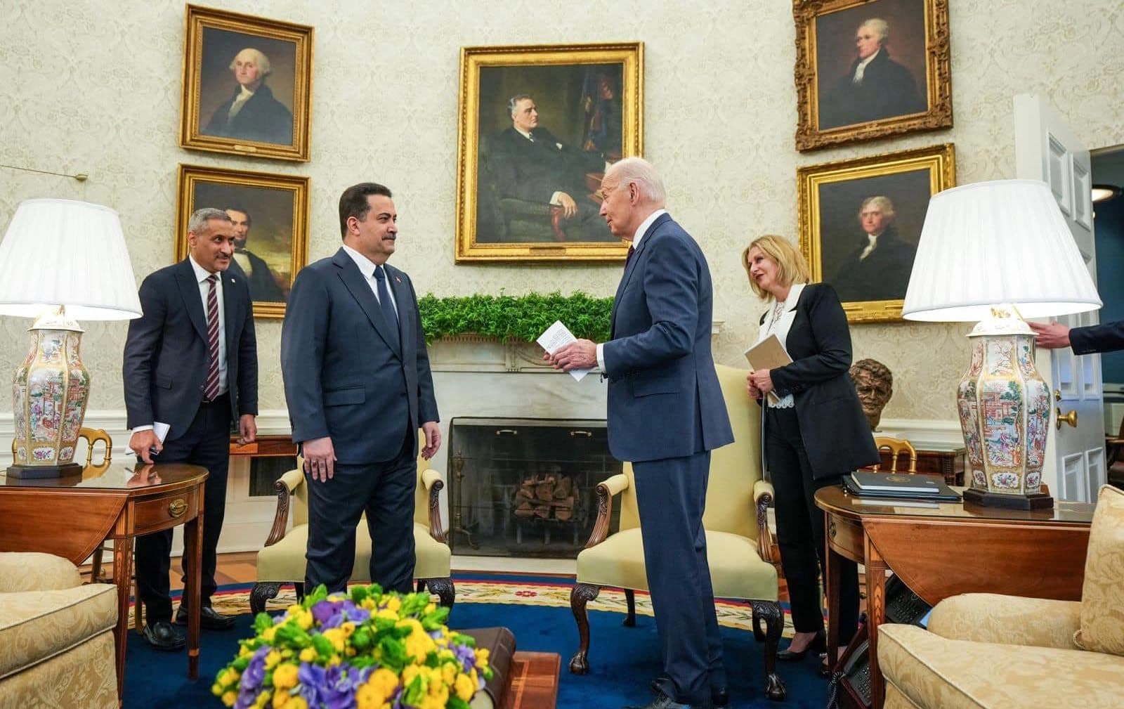 Serokwezîrê Îraqê Mihemed Şiya Sûdanî bi Serokê Amerîkayê Joe Biden re civiya