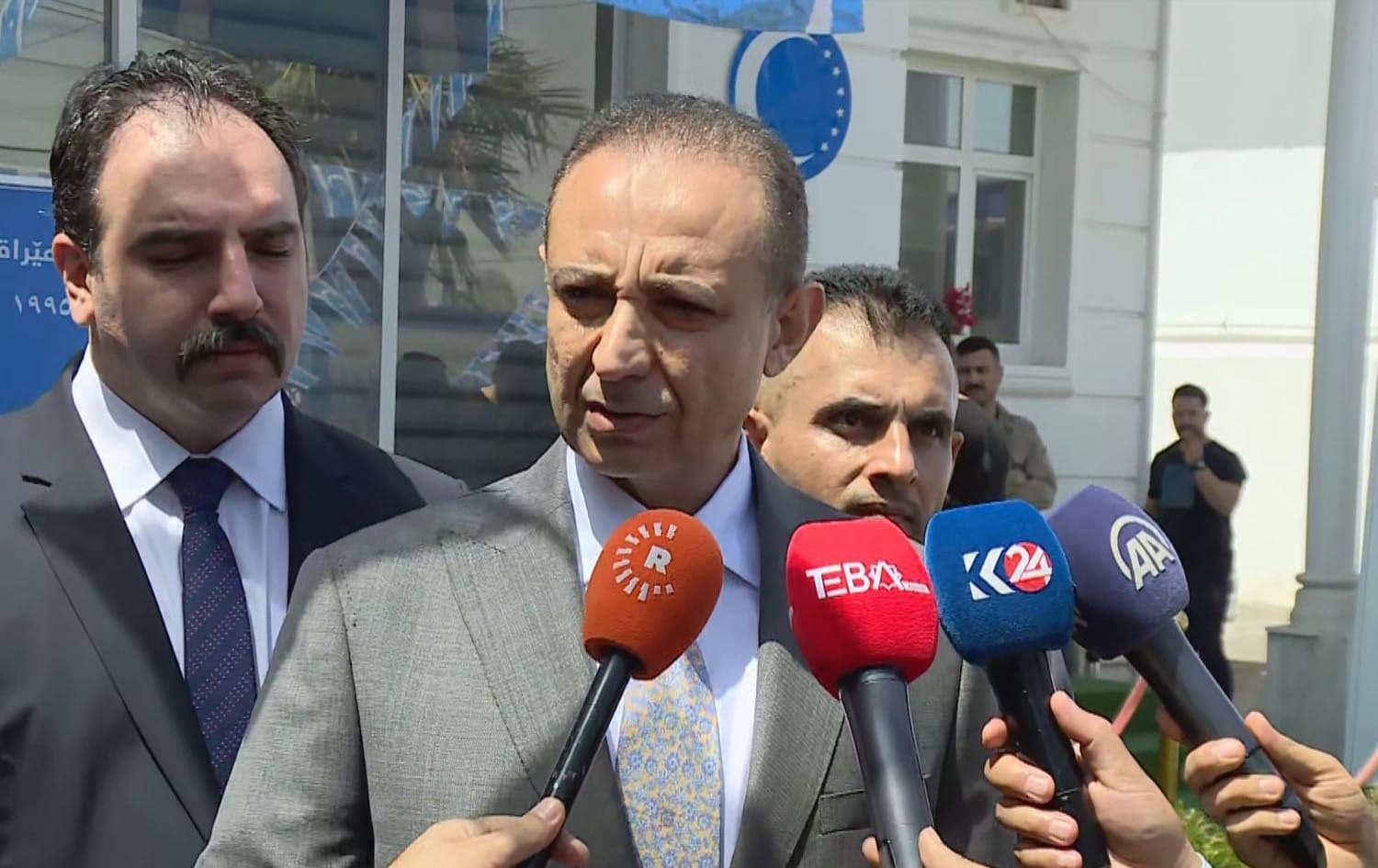 Dilshad Shahab, the spokesperson for the Kurdistan Region presidency, speaking to journalists on April 24, 2024. Photo: Rudaw