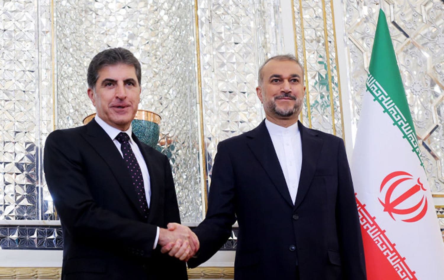 Kürdistan Bölgesi Başkanı Neçirvan Barzani, Tahran’daki temasları kapsamında İran Dışişleri Bakanı Hüseyin Emir Abdullahiyan ile görüştü